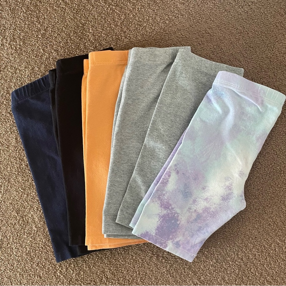 Bundle of 6 Biker Shorts- Little Girls-Size 5/6